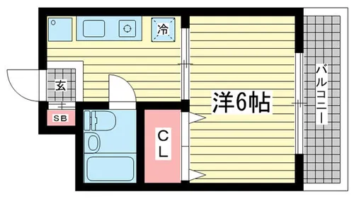 パレルミエール神戸【202号室】の間取り