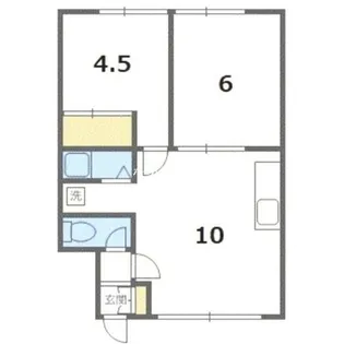 北海道札幌市手稲区新発寒六条9丁目【アパート】の間取り