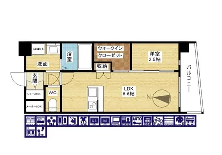 セレニテ新大阪ミラク弐番館【2階】の間取り