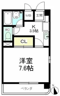 フォルツァ中央【4A号室】の間取り