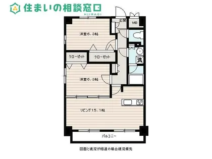 愛知県岡崎市板屋町【マンション】の間取り