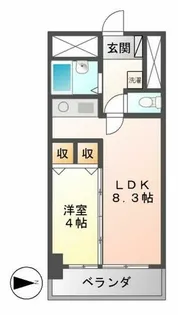 X-OVER21覚王山【503号室】の間取り