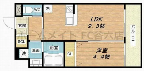 スプランディッド安土町【13階】の間取り