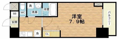 S-RESIDENCE堺筋本町Uno【15階】の間取り