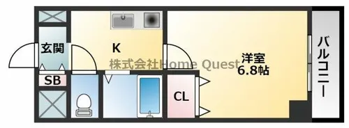 西山本ハイツ【2階】の間取り