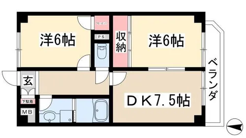 アドラーブル鳥羽見【303号室】の間取り