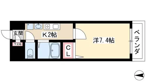 サンパティーク松原【1階】の間取り