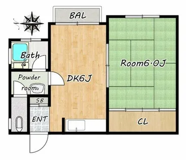 栗田マンション【2階】の間取り
