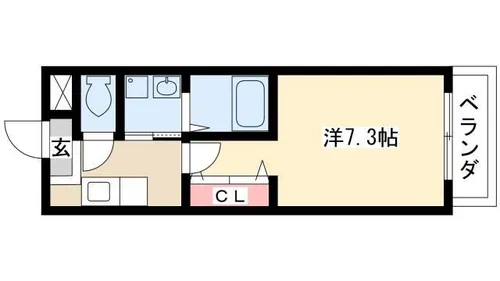 1Kの間取り画像