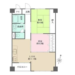 住吉台東住宅3号棟【9階】の間取り