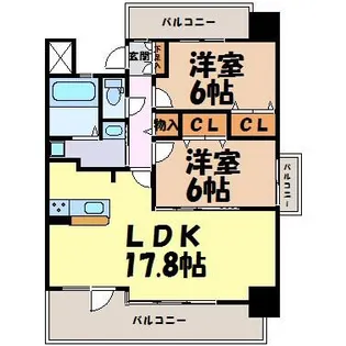 茶屋ヶ坂ライズ【10階】の間取り