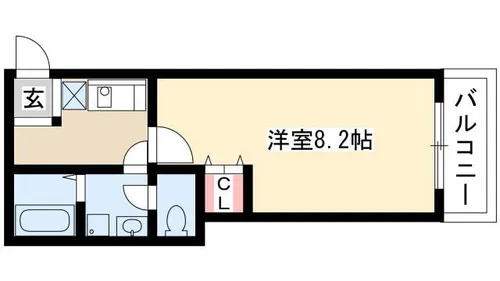 クレフラスト守山西【201号室】の間取り