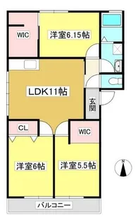 コーポ西ノ浜B【102号室】の間取り