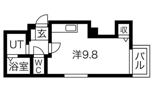 クロスティアS6W8【2階】の間取り