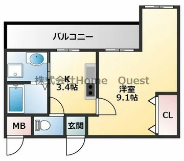 大阪府大阪市平野区喜連東3丁目【マンション】の間取り