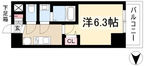 MAXIV名古屋【13階】の間取り