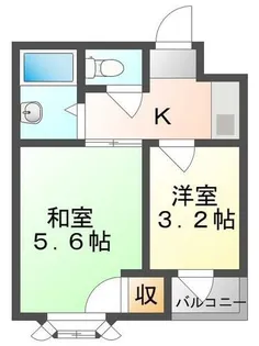 WESTヒルズ岸和田【2階】の間取り