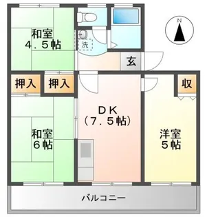 柳町ハイツ【3階】の間取り