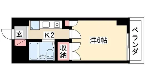 岩井橋ロイヤルハイツ【10階】の間取り