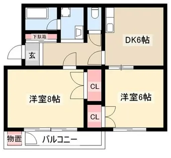 園山スリーハウスA【201号室】の間取り