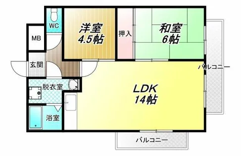 レジデンスOGAWA【4階】の間取り