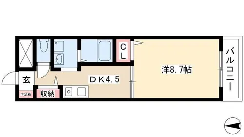 シティーコート翠雲【406号室】の間取り