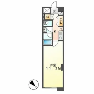 CASA+α名駅南【1103号室】の間取り