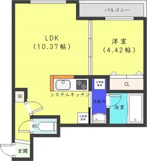 nordesta旭ヶ丘【2階】の間取り