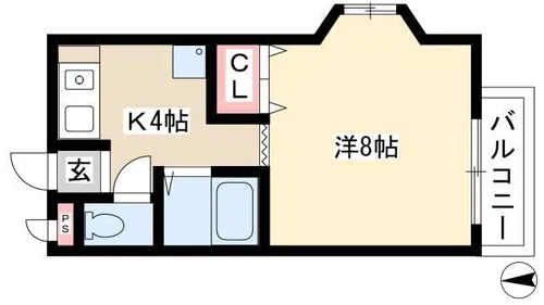 リバーサイド名塚【202号室】の間取り