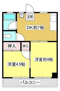 グリーンハイツ【2B号室】の間取り