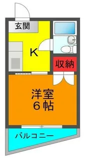 山口ハイツ【4階】の間取り