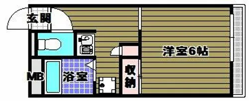 レオパレス狭山【2階】の間取り