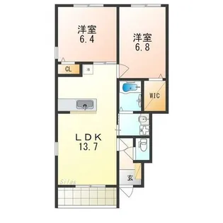 サンシエスタ A棟【1階】の間取り