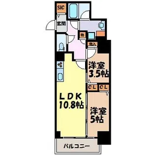 プレサンスTHE久屋大通レジェンド【14階】の間取り