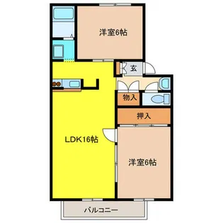 LUMINA扶桑【1階】の間取り