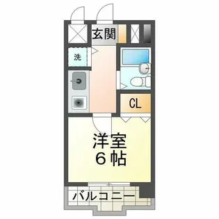 1Rの間取り画像