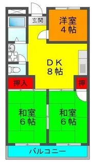 ロイヤルハイツ木村1号館【4階】の間取り