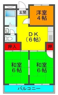 ロイヤルハイツ木村1号館【2階】の間取り