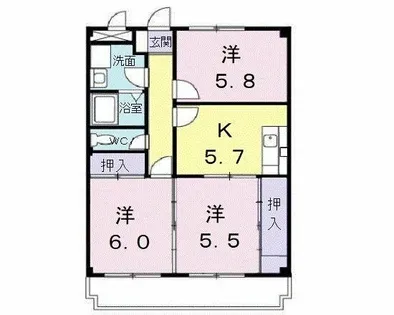 ファミール神明【3階】の間取り