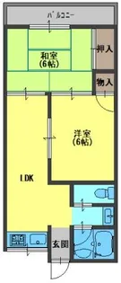 都マンション【2階】の間取り
