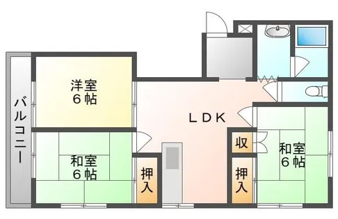 デラックスハイツジョイ【1階】の間取り