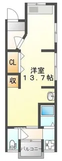 川口ハイツ【2階】の間取り