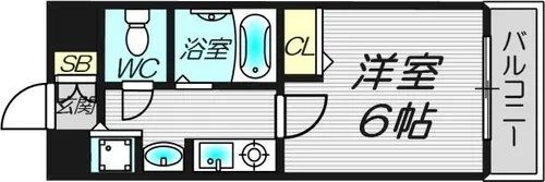 プレサンス東本町【6階】の間取り