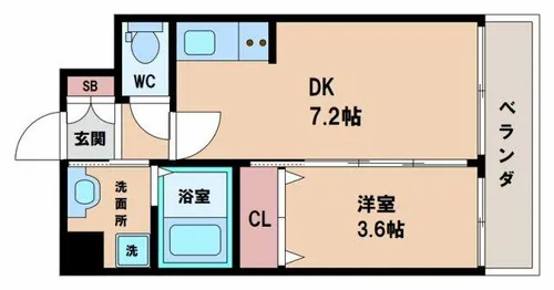 アンフィニXIX(19)阿倍野昭和町【7階】の間取り