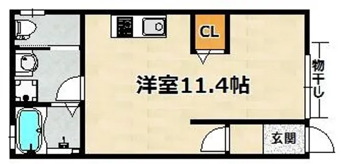兵庫県神戸市長田区浜添通2丁目【テラスハウス】の間取り