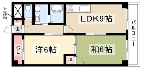 グランドパーク【6階】の間取り