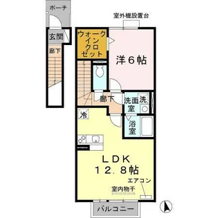 リビングタウン唐崎A棟【2階】の間取り