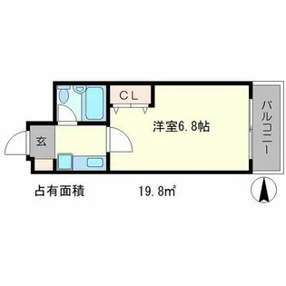 リバティ東大路【5階】の間取り