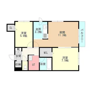 リブラ.コート【3階】の間取り