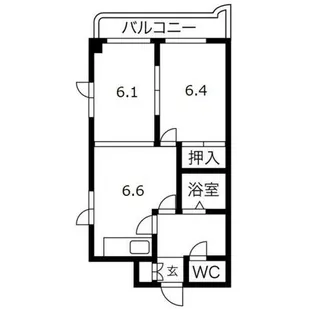 北海道札幌市手稲区手稲本町一条1丁目【マンション】の間取り